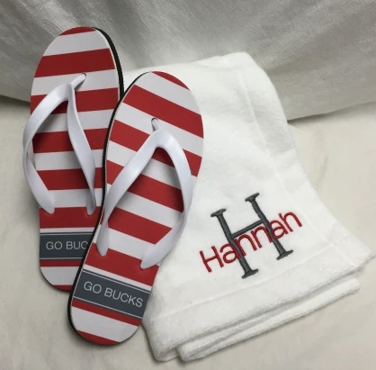 Towel Wrap and Flip Flop Set