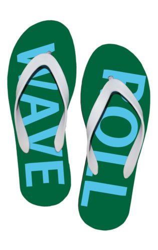 Tulane Roll Wave Flip Flops